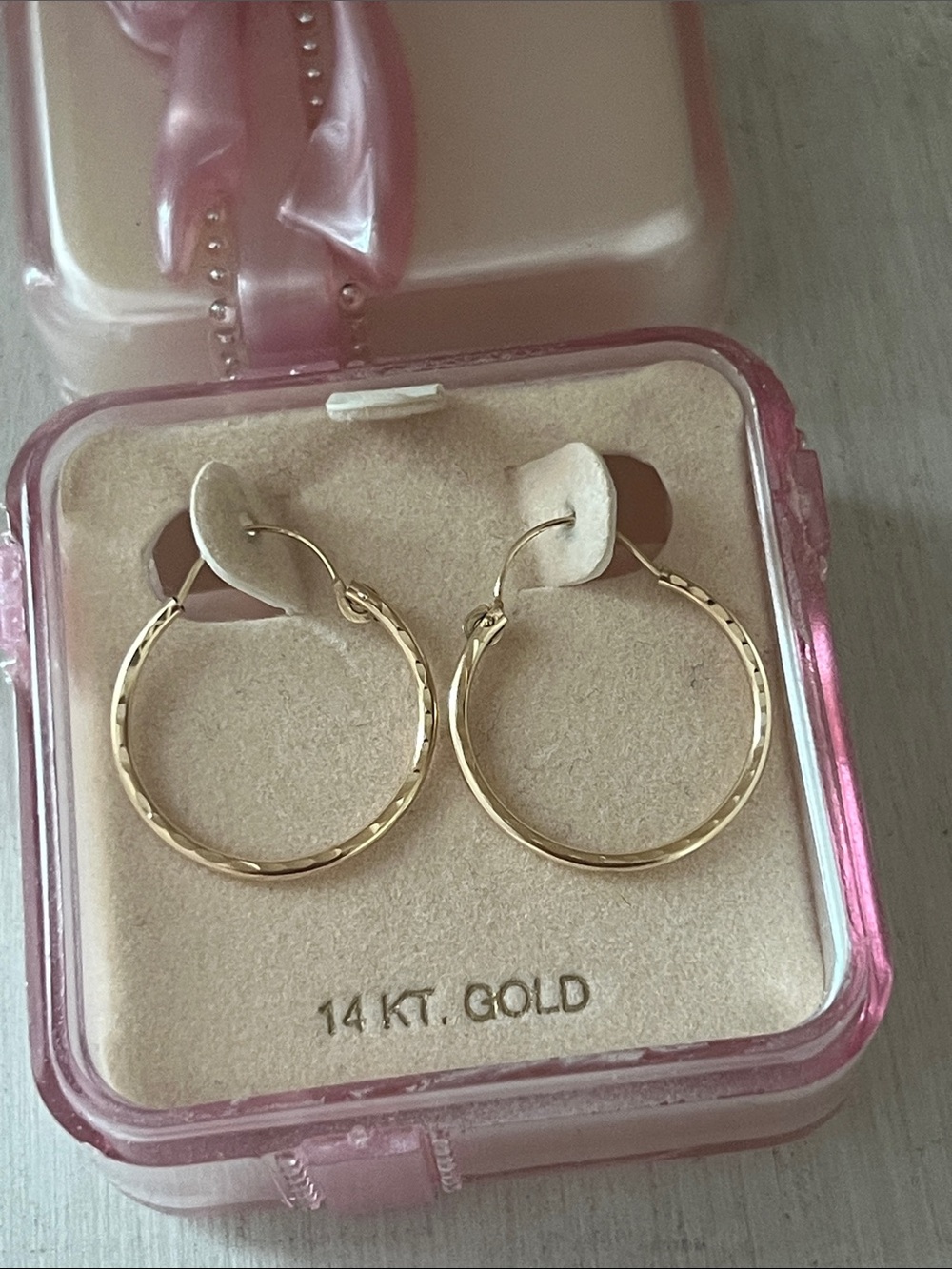 1990’s 14KT Gold Hoops - Picture 2 of 5